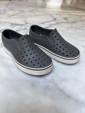 Gray Kids Native Shoes Size 11